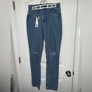 Noisy May Donna HW medium blue denim  Jeans (Medium Blue Denim) NWT